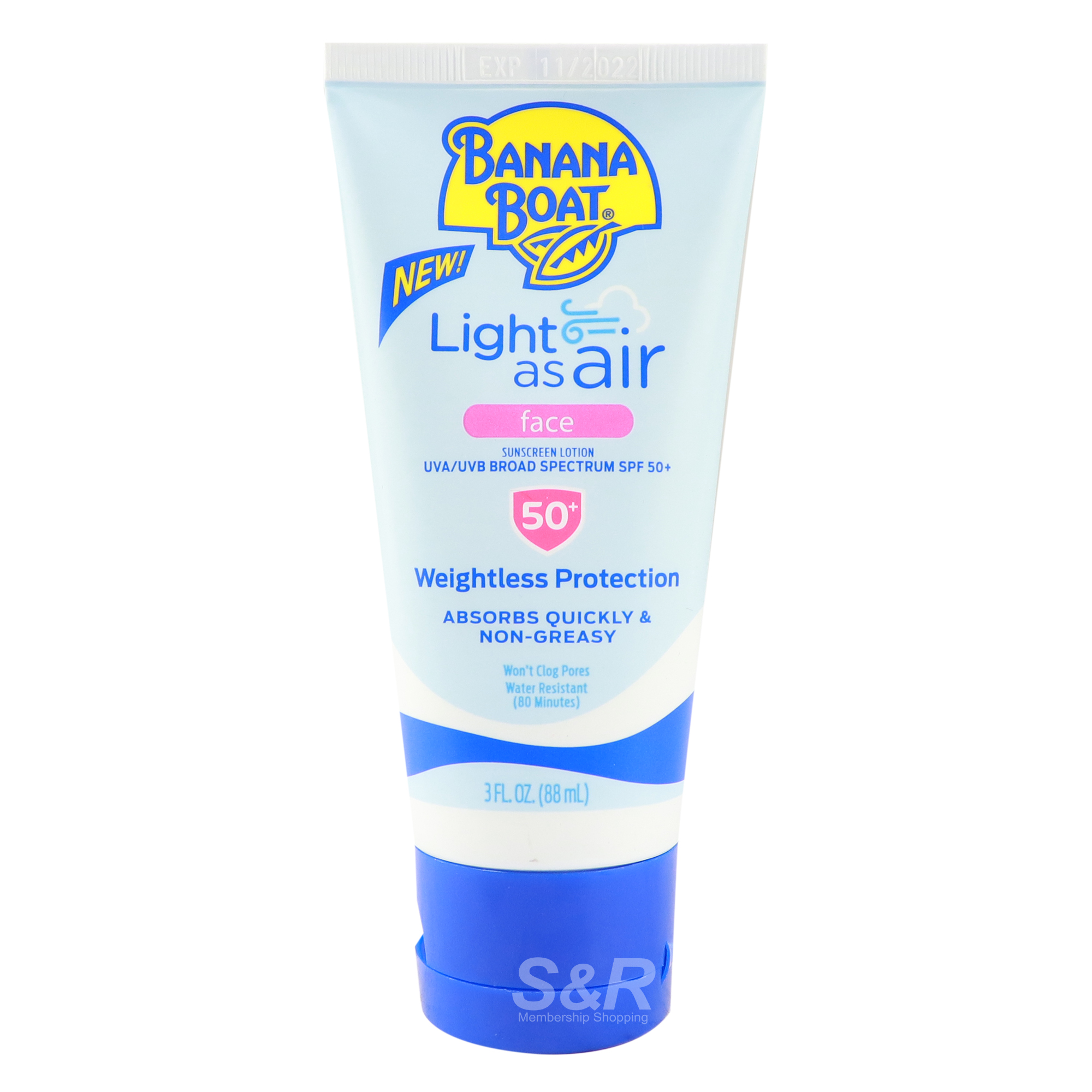Banana Boat Light As Air Face Sunscreen Lotion 88mL Banana Boat Light As Air Face Sunscreen Lotion 88mL